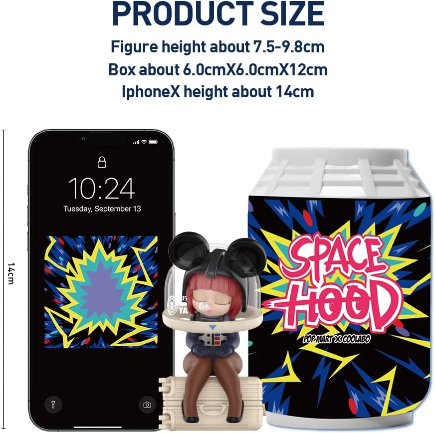 Conjunto de capas de espaço Coolabo da POP Mart (9 caixas) Caixa de brinquedo exclusiva para bonecos de ação, brinquedo de arte colecionável popular, figura fofa, presente criativo para festa de aniversário de Natal