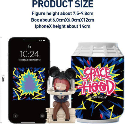 Conjunto de capas de espaço Coolabo da POP Mart (9 caixas) Caixa de brinquedo exclusiva para bonecos de ação, brinquedo de arte colecionável popular, figura fofa, presente criativo para festa de aniversário de Natal