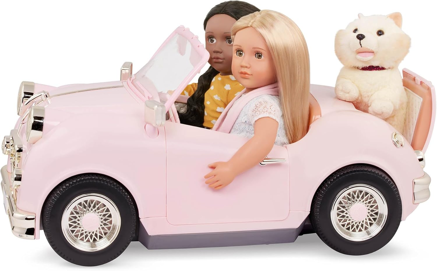 Our Generation Rosa no Banco do Condutor Retro Cruiser – Acessório para Carro de Brinquedo para Bonecas de 18 Polegadas – Carro de Brinquedo Descapotável
