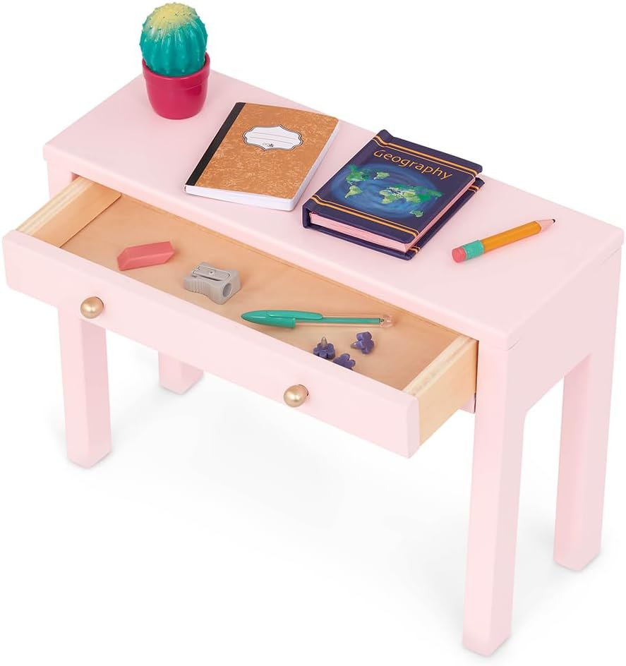 A Nossa Geração – Mobiliário para Casa de Bonecas – Conjunto de Mesa e Cadeira para Casa – Acessórios para Bonecas de 18 Polegadas – Brincadeiras de Faz de Conta – Brinquedos para Crianças a partir dos 3 anos – Conjunto de Escritório OG Working Wonder