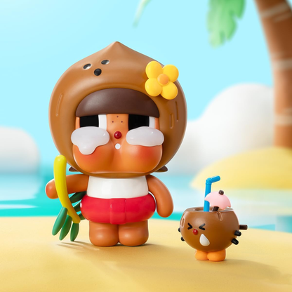POP MART Crybaby Coconut Figura-Castanho Articulado Personagem Design Premium Fã-Família Brinquedo Colecionável Figura de Acção de Brinquedo