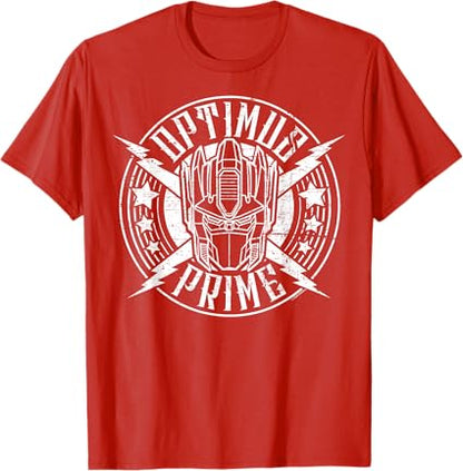 T-shirt Transformers Optimus Prime Vintage Rock Lightning Logo