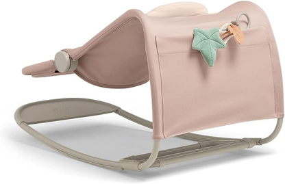 Mamas & Papas Tempo 3 em 1 Rocker/Bouncer, leve, com cinto de 3 pontos e barra de brinquedos magnética facilmente removível, Blush