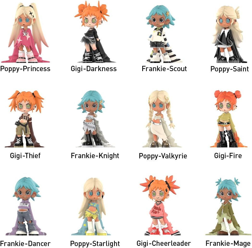 POP MART Lil Peach Riot: Carregando! Série de bonecos, 1 caixa, design premium, presente para mulheres, boneco de ação colecionável chique e favorito dos fãs