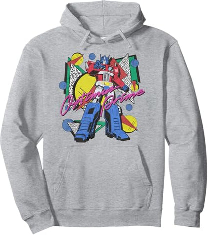 Sweatshirt com capuz Transformers Retro Optimus Prime com estampado dos anos 80