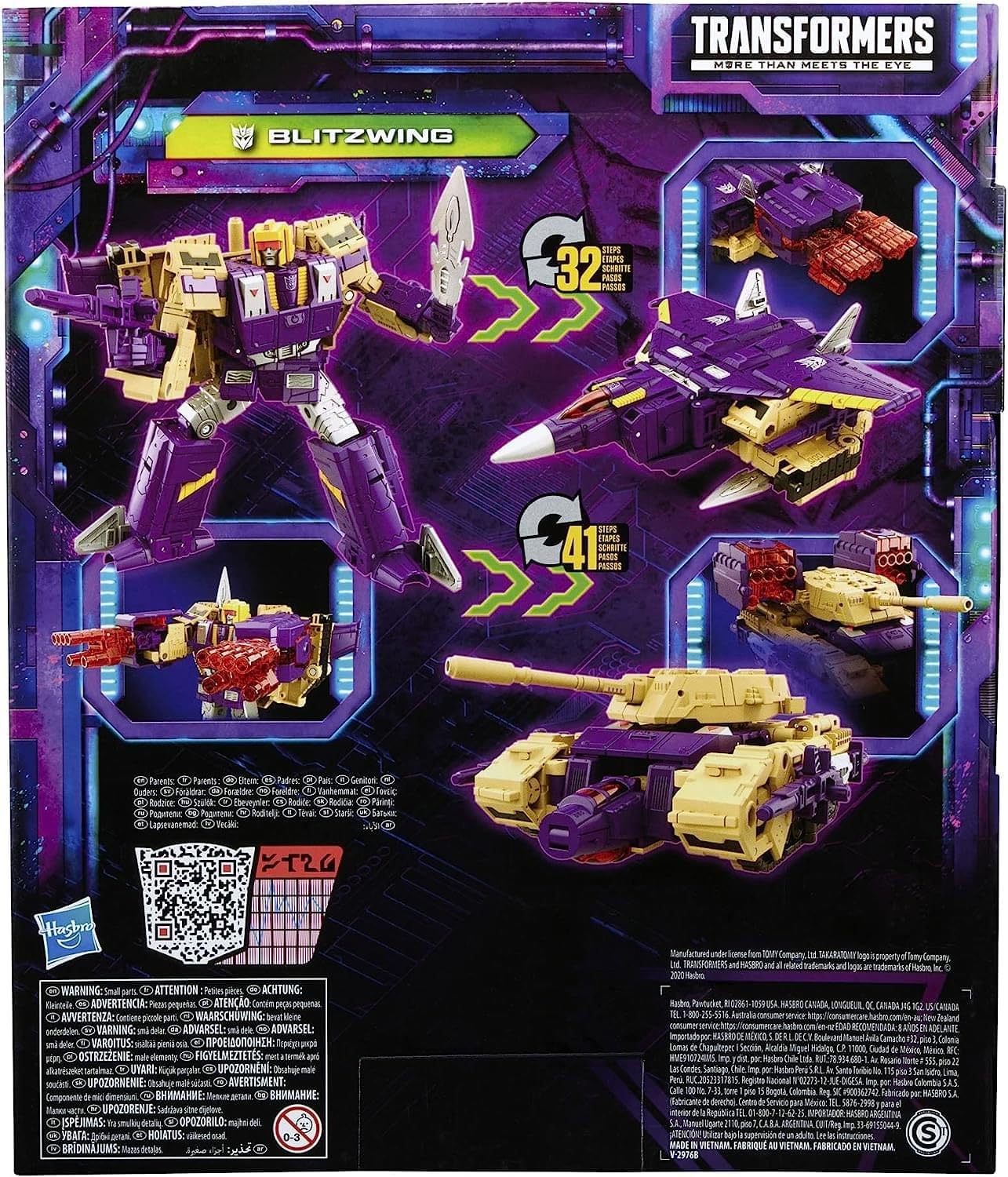 Transformers Generations Legacy Series Leader Blitzwing Triple Changer - Figura de Acção - 8 anos ou mais, 18 cm, Multicolorido (F3062)