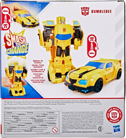 Transformers Smash Changers Bumblebee - Figura de Acção, Transforma-se de Robot em Carro, para Crianças a partir dos 6 Anos
