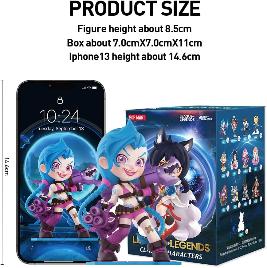POP MART League of Legends Series 12Box 2,5 polegadas Articulado Personagem Design Premium presentes para mulheres Brinquedo Colecionável Favorito dos Fãs Figura de Ação de Brinquedo