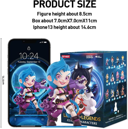 POP MART League of Legends Series 12Box 2,5 polegadas Articulado Personagem Design Premium presentes para mulheres Brinquedo Colecionável Favorito dos Fãs Figura de Ação de Brinquedo