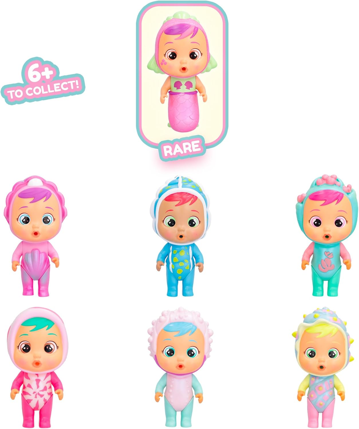 CRY BABIES MAGIC TEARS Conchas tropicais brilhantes e arenosas | Boneca colecionável que chora Lágrimas Espumosas com 8 Acessórios - Brinquedo para Meninas e Meninos +3 Anos