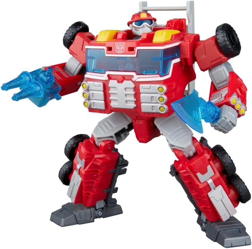 Figura de ação Heatwave do Rescue Bot da classe Voyager dos Transformers Age of Primes