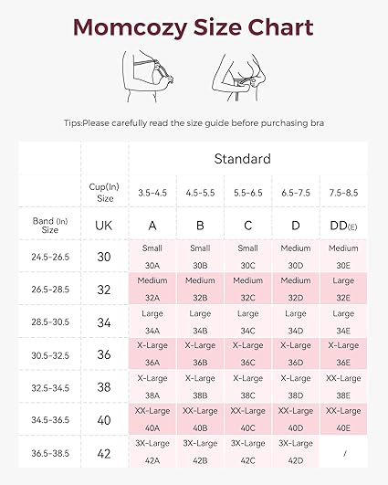 Sutiãs de amamentação momcozy para amamentação, soutien de maternidade sem costuras para gravidez, soutien de amamentação clássico com tira de gelatina e suporte