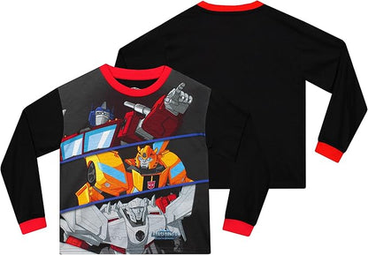 Pijamas Transformers | Pijamas Bumblebee e Optimus Prime para menino | Conjuntos de pijama de manga comprida para menino | Dos 3 aos 10 anos