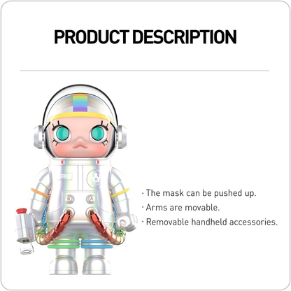 POP MART MEGA SPACE MOLLY 400% Rainbow 2.0 Personagem Articulada Design Premium Presente para Mulheres Brinquedo Colecionável Figura de Ação de Brinquedo de Arte