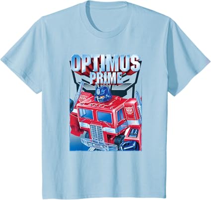 T-shirt Transformers Optimus Prime Retro Cube Hero Pose