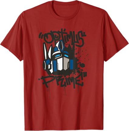 T-shirt Transformers Classic Optimus Prime com retrato em grafite
