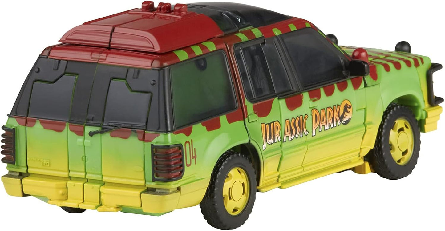 Transformers Generations Collaborative: Jurassic Park Mash-Up Tyrannocon Rex e Autobot JP93. Para maiores de 8 anos.