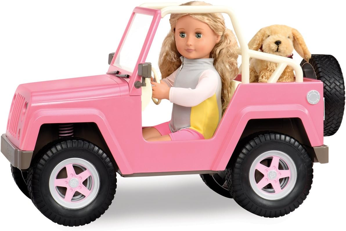 O nosso Jeep Off Roader de 45 cm para bonecas, brinquedos, roupas e acessórios para meninas a partir dos 3 anos