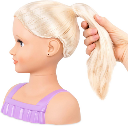 Cabeça de Trista para Penteado da Our Generation – Busto de Boneca para Pentear para Meninas a partir dos 3 Anos | Inclui Acessórios para Pentear