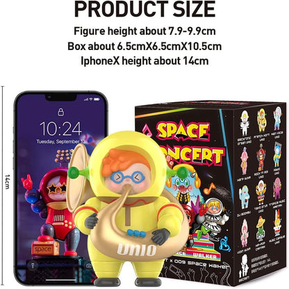 POP MART Space Walker Space Concert Series 3Boxes Caixa de bonecos de ação exclusivos Brinquedo de arte colecionável popular Figura fofa Presente criativo para festa de aniversário de Natal Feriado