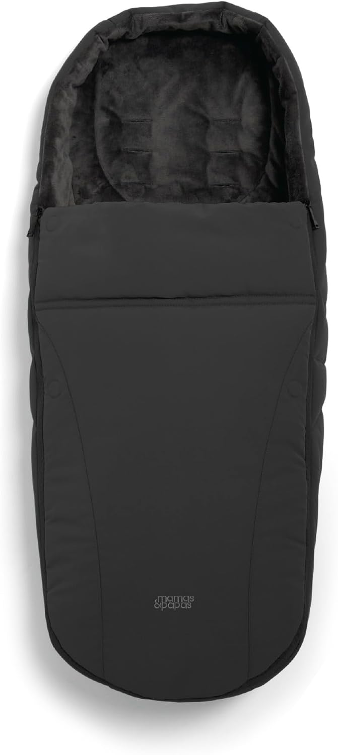 Mamas & Papas Ocarro Saco para pés para clima frio com forro de lã macia e aconchegante, resistente à água, multiposições, Café