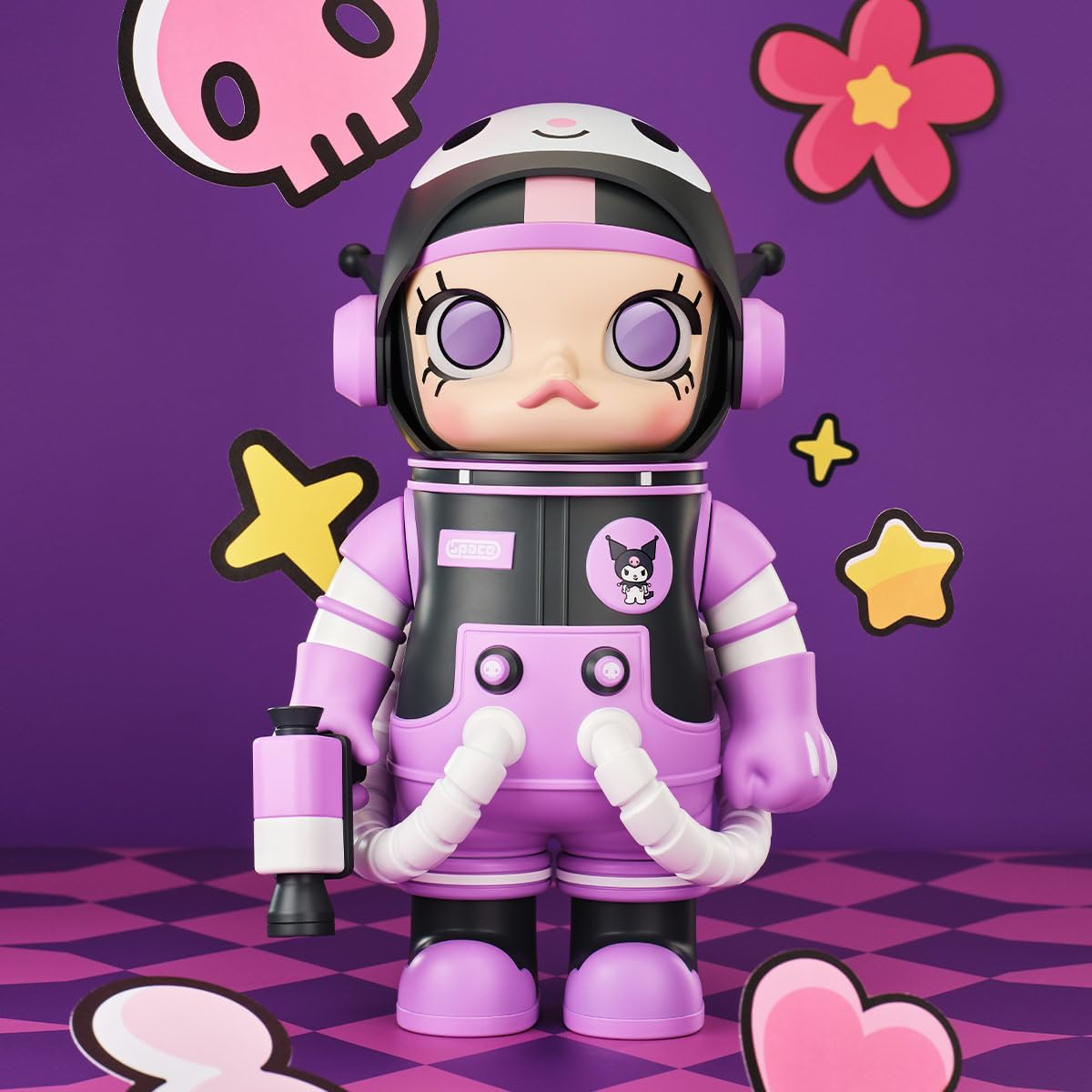 POP MART MEGA SPACE MOLLY SANRIO 400% Design Premium Presentes para Mulheres Figura de Acção de Brinquedo de Arte Chique Colecionável Favorita dos Fãs