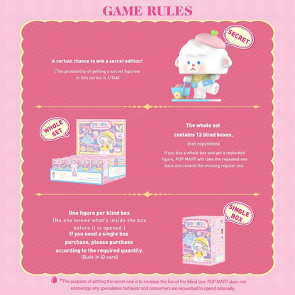 POP MART Cookie The Amusement Park Series SET (12 caixas) Caixa de bonecos de ação exclusiva Caixa de brinquedos a granel Brinquedo de arte colecionável popular Figura fofa Presente criativo, para festa de aniversário de Natal Feriado