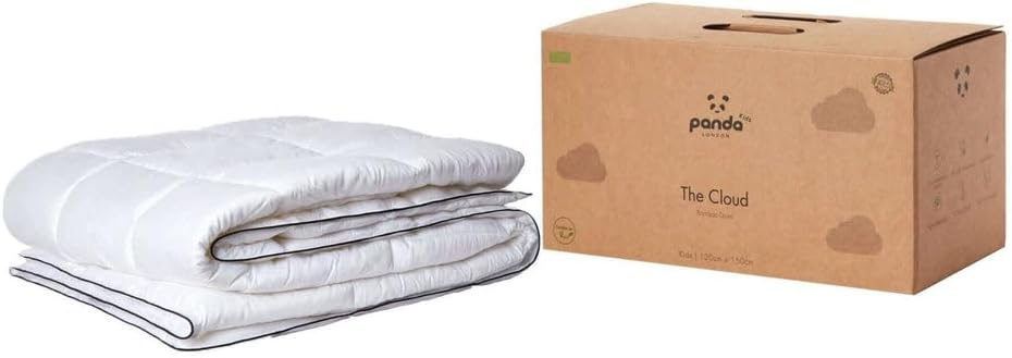 Edredão de bambu respirável Panda para crianças - Hipoalergénico, regulador de temperatura, ecológico, 4,5 tog