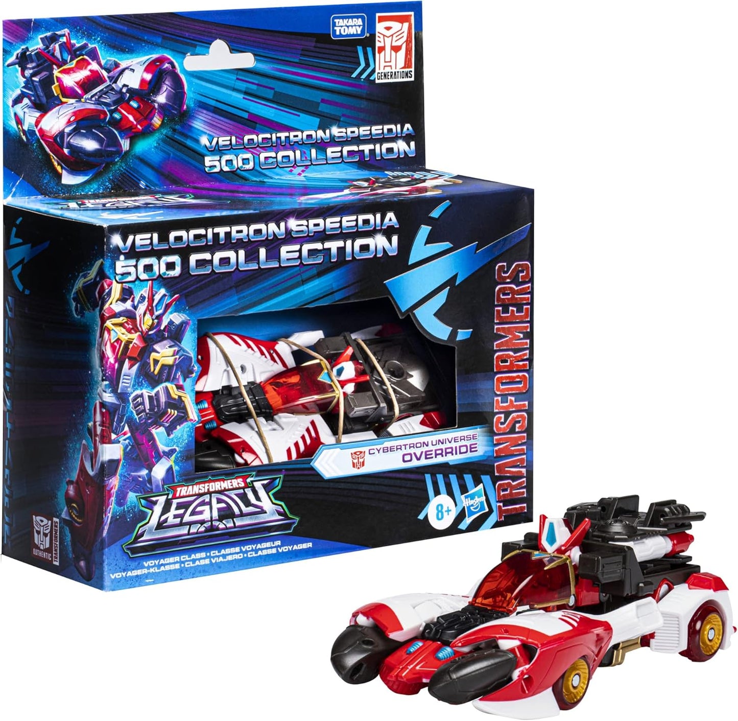 Transformers Generations Legacy Voyager Class Velocitron Speedia 500 Figura Colecção: Cybertron Universe Override 18