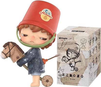 Figura de ação de brinquedo colecionável chique de arte favorita dos fãs, presente de design premium para mulheres, modelo de pena de cerâmica Hirono da POP MART