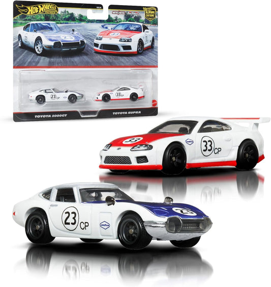 Hot Wheels Premium Car Culture - Pacote com 2 veículos em escala 1:64, combinações exclusivas, pneus Real Riders, chassi de metal, brinquedo para colecionadores, JBL03