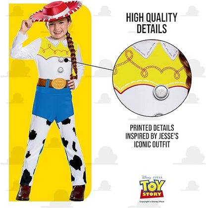 DISGUISE  Fantasia oficial clássica oficial da Disney Jessie Toy Story para crianças, roupa de fantasia de cowgirl Toy Story Jessie Cow Girl Outfit, fantasias do Dia Mundial do Livro para meninas