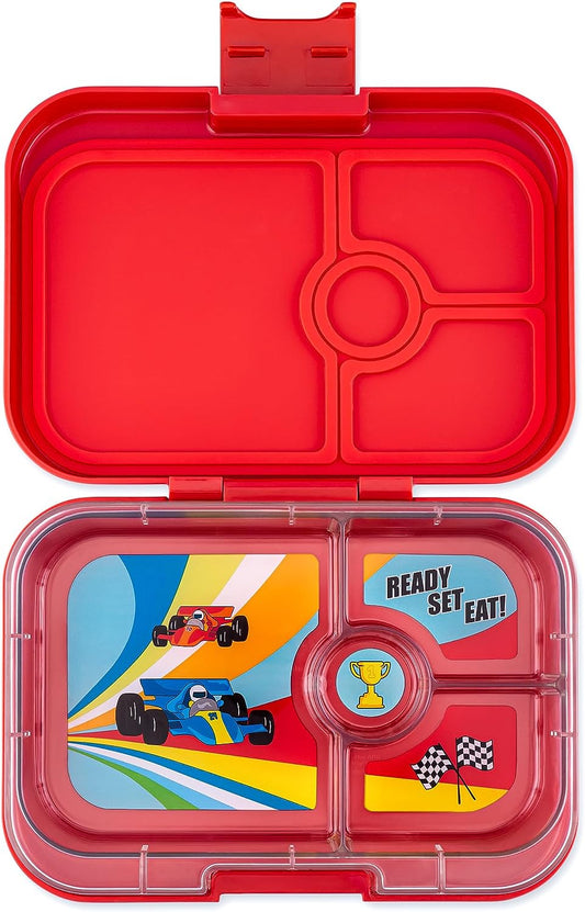 Yumbox Panino - Fiambrera Bento a prueba de fugas para niños y adultos (rojo rugido (bandeja de coche de carreras))