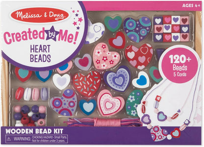 Melissa & Doug Conjunto de miçangas artesanais com colar de borboleta | Contas de madeira para pulseira da amizade/kit de fabricação de joias | Artes e ofícios para crianças de 5 anos | para meninas ou meninos