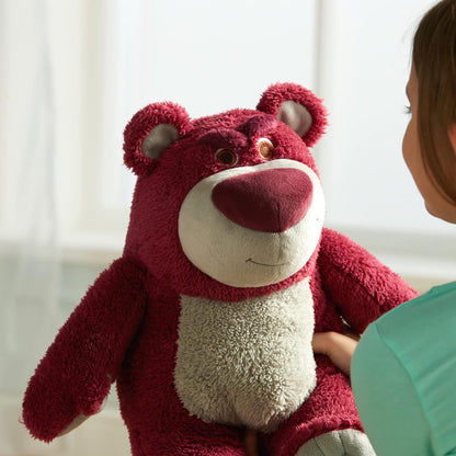 Disney Urso de Pelúcia Lotso Huggin', Oficial da Store, Toy Story, 32 cm/12", Ursinho Rosa com Aroma de Morango, Personagem de Pelúcia Macio e Fofo, Vilão com Detalhes Bordados e Acabamento Suave
