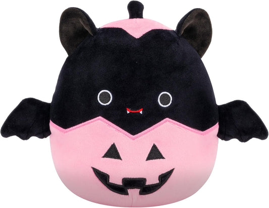 Squishmallows Emily Bat original de 7,5 polegadas em Jack-O'-Lantern rosa
