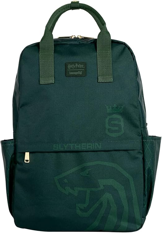 Loungefly - Warner Brothers - Harry Potter - Sonserina - Mochila - Exclusivo da Amazon - Ideia de presente - Produtos oficiais - Para meninos, meninas, homens e mulheres - Fãs de cinema