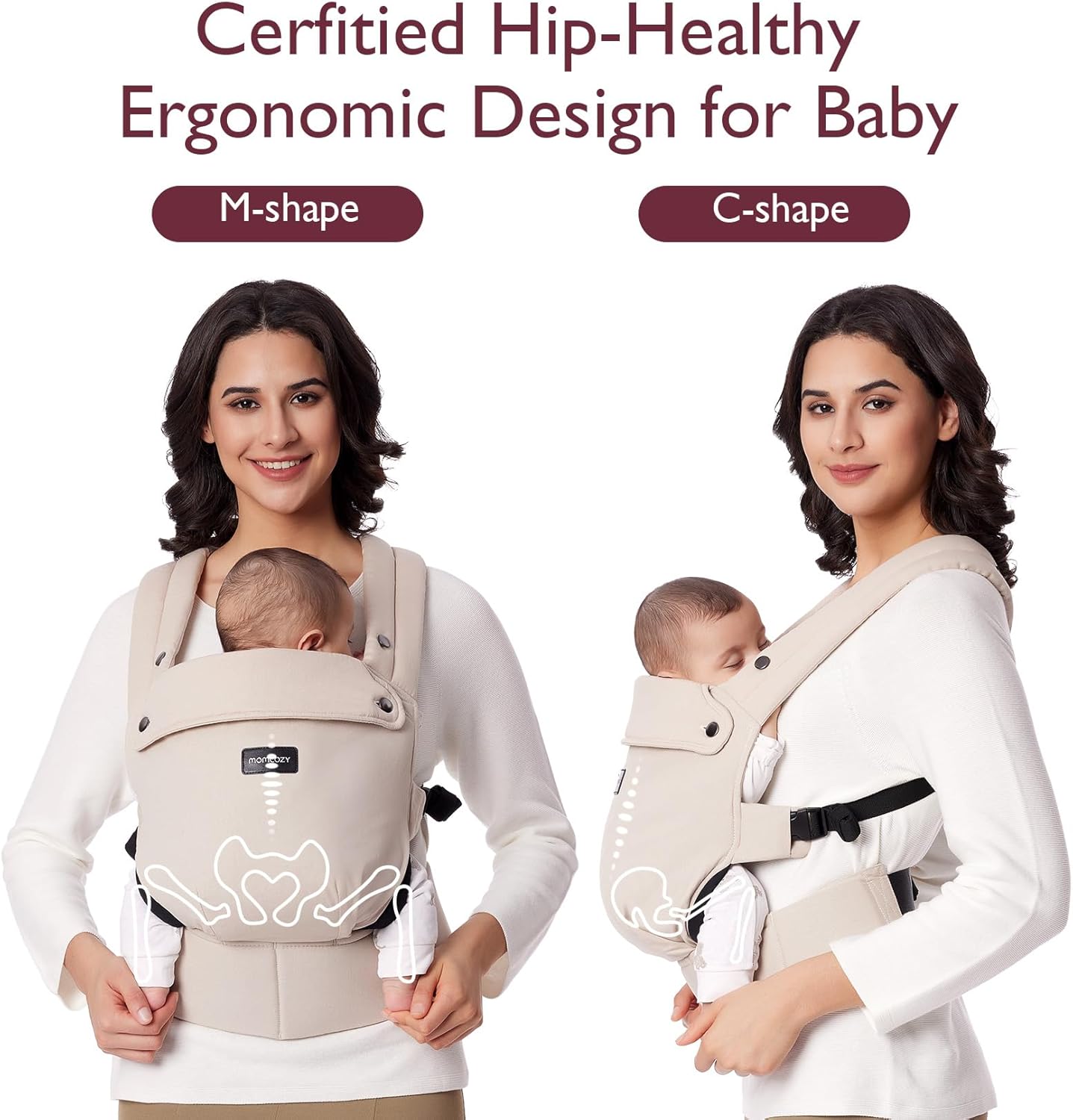 Momcozy Canguru para Bebês Recém-nascidos e Crianças Ergonômico, Aconchegante e Leve