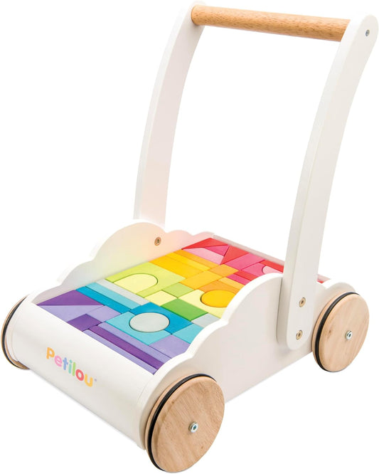 Le Toy Van - Petilou Rainbow Cloud Walker Juguete educativo de madera para niños pequeños y bebés | Adecuado para niño o niña a partir de 1 año.