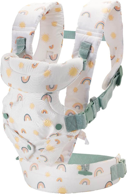 Infantino Canguru Flip Advanced 4 em 1 - Ergonômico, conversível, para uso com o bebê virado para dentro ou para fora, para uso na frente e nas costas, para recém-nascidos e crianças de 3,6 a 14,5 kg, Arco-íris