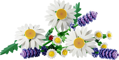 LEGO Botanicals Margaridas - Buquê de Flores Artificiais - Presente para o Dia das Mães, incluindo Margaridas e Lavanda Artificiais - Decoração DIY para Quarto - Kit de Artesanato para Meninas a partir de 9 Anos e Amantes de Flores Adultos - 11508