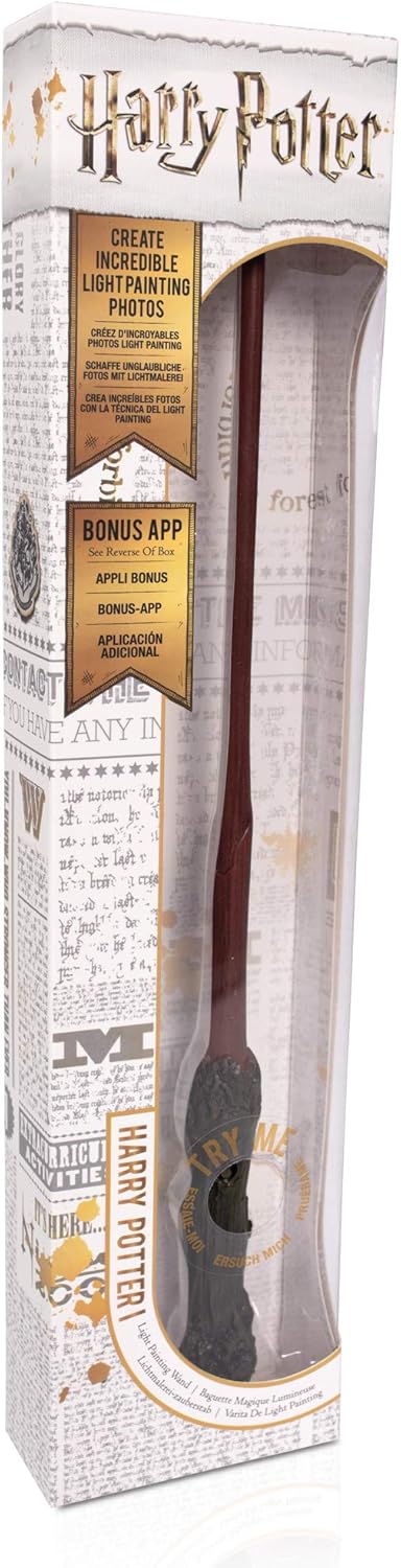 WOW! STUFF Varinha de Pintura com Luz Harry Potter de 35 cm | Colecionáveis, Brinquedos e Presentes Oficiais do Mundo Mágico | Acessório de Fantasia e Fantasia para Fãs, Meninas e Meninos, de 8 a Adultos, Clássico