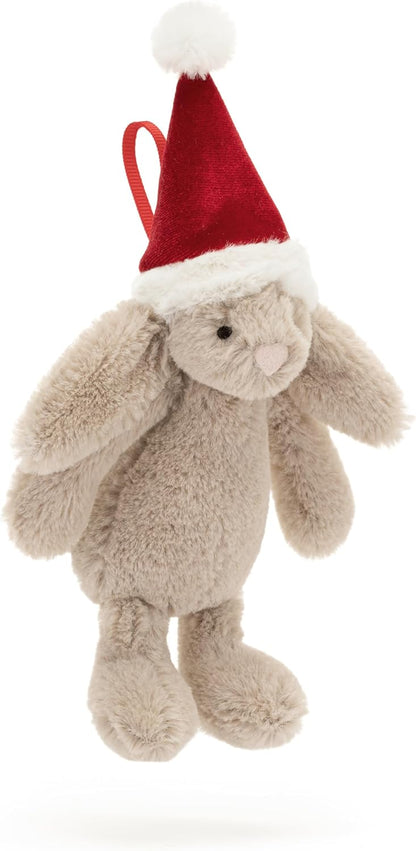 Jellycat Decoração de Natal Tímido Coelho - A: 13 cm x C: 5 cm