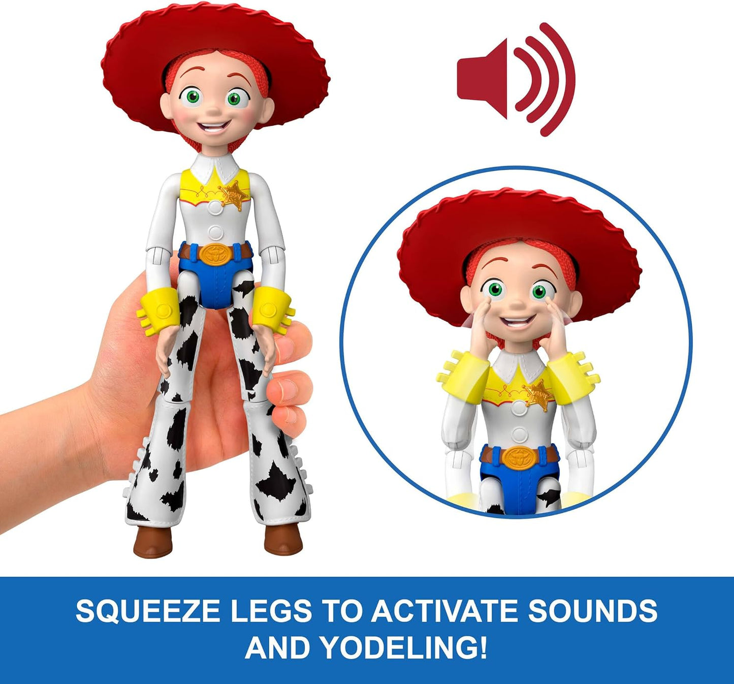 Mattel Disney e Pixar Toy Story 5 Jessie "Critter Talk" | Boneco de Ação Articulado de 30 cm (12 polegadas) com Jimmy Dean, Mais de 35 Sons e Frases do Filme, JKL99