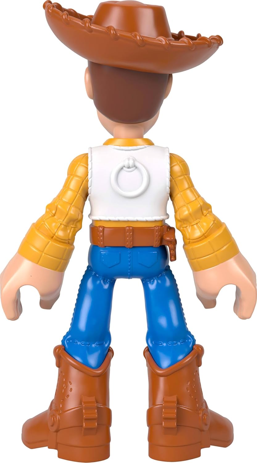 Fisher-Price Figura de ação Woody da Imaginext XL de 24 cm com articulação, vestindo o visual característico do filme, inspirada em Toy Story da Disney e Pixar, JMD33
