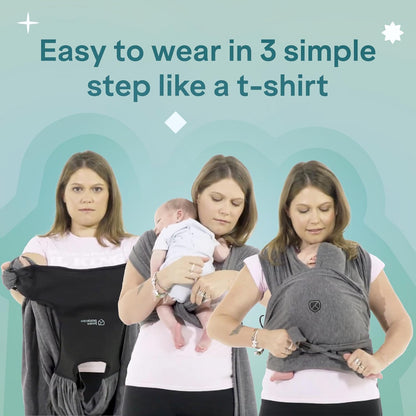 Koala Babycare Canguru para Bebê - Fácil de Usar - Suporte Ergonômico Certificado - Canguru Elástico Multiuso Adequado para Bebês de até 9 kg - Canguru para Bebê