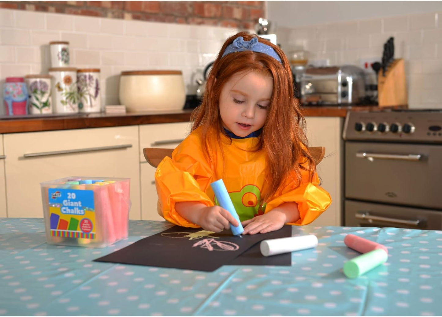 Galt Giz gigante 20 - Giz de calçada extra grande para crianças - Cores vibrantes e brilhantes - Lavável