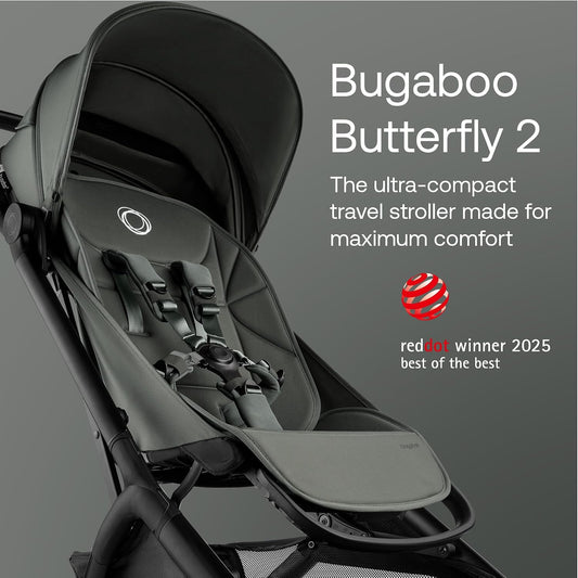 Bugaboo Carrinho de Bebê Leve para Viagem Butterfly 2 – Tamanho de Bagagem de Mão e Dobragem com uma Mão