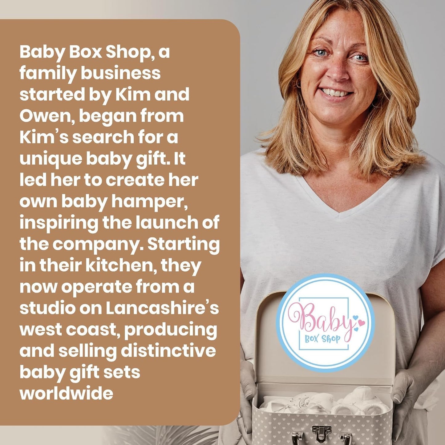 Baby Box Shop - Conjunto de presente para recém-nascidos - Cesta premium com chocalho para cachorro, porta-retratos, tecido de musselina, chá de bebê para recém-nascidos