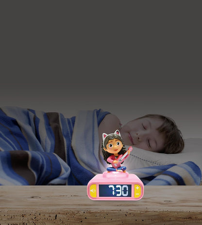LEXIBOOK Casa de Bonecas da Gabby, Despertador com Luz Noturna da Gabby, Sons e Melodias, Tela LCD Retroiluminada, Iluminado, Função Soneca, Rosa, RL800GDH